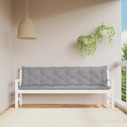 Jastuci za vrtnu klupu 2 kom sivo 200x50x7cm tkanine Oxford