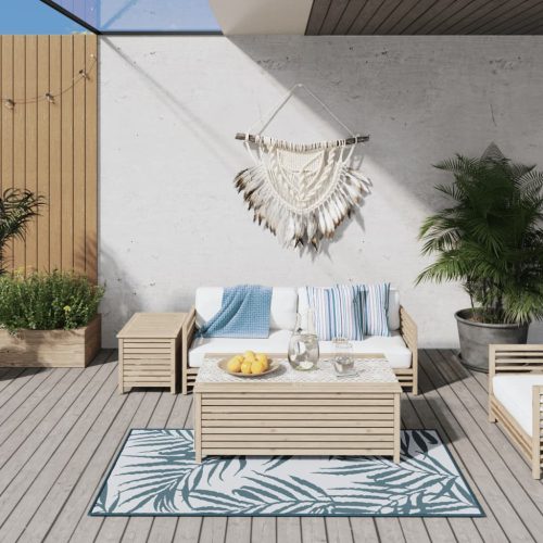 Vanjski tepih boja vode i bijeli 80x150 cm reverzibilni dizajn