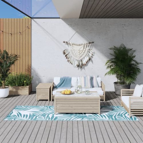 Vanjski tepih boja vode i bijeli 80x250 cm reverzibilni dizajn