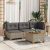 Vrtni stol sivi 55 x 55 x 36 cm od poliratana i bagremovog drva