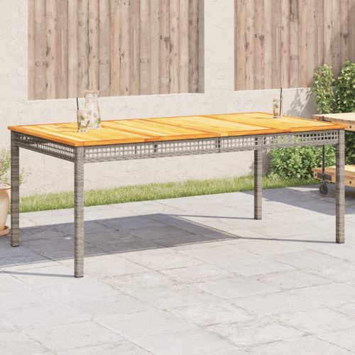 Vrtni stol sivi 180 x 90 x 75 cm od poliratana i drva bagrema