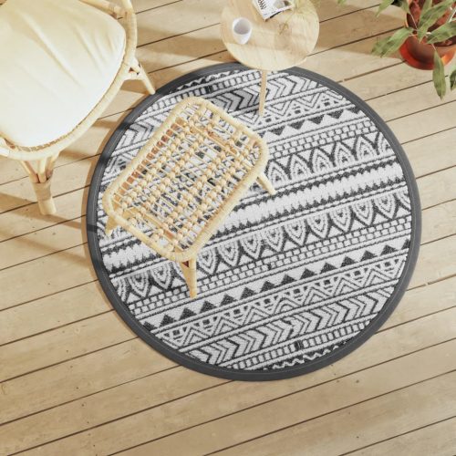 Vanjski tepih ARAKIL crni Ø 120 cm PP