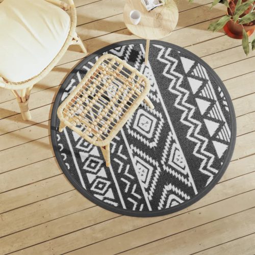 Vanjski tepih ARAKIL crni Ø 120 cm PP