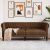 Trosjed Chesterfield smeđi od tkanine