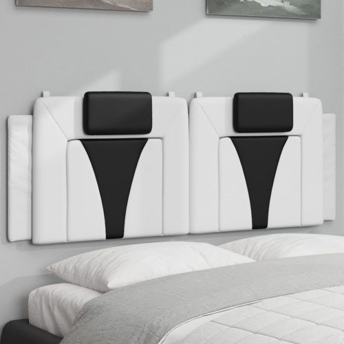Jastuk za uzglavlje bijelo-crni 120 cm od umjetne kože