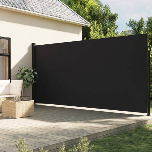 Bočna tenda na uvlačenje crna 220 x 500 cm