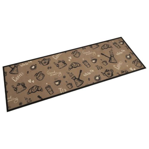 Kuhinjski tepih perivi s natpisom Morning 60x180 cm baršunasti