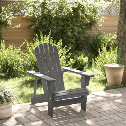 Stolica Adirondack siva 69 x 85 x 90,5 cm od masivne jelovine