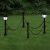 Lanac ograda sa 2 LED solarne lampe i 2 stupa