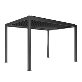   Discontmania motorna bioklimatska ekskluzivna vrtna pergola / paviljon 3x4m u antracit boji
