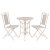 3-dijelni bistro set čelični bijeli