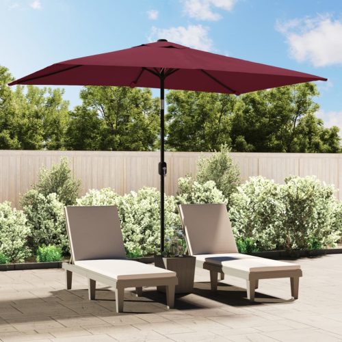 Vanjski suncobran s metalnim stupom 300 x 200 cm bordo