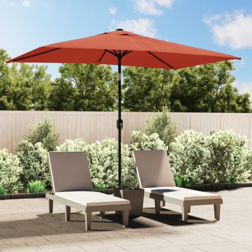 Vanjski suncobran s metalnim stupom 300 x 200 cm terakota