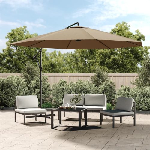 Konzolni vrtni suncobran s aluminijskim stupom 350 cm smeđesivi