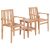 3-dijelni bistro set od masivne tikovine