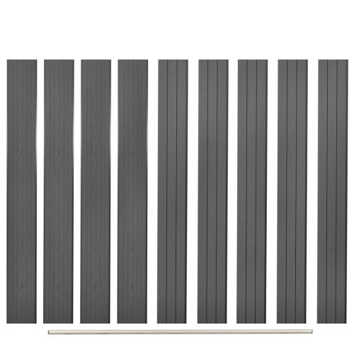 Zamjenske daske za ogradu 9 kom WPC 170 cm sive
