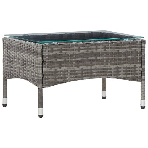 Stolić za kavu sivi 60 x 40 x 36 cm od poliratana