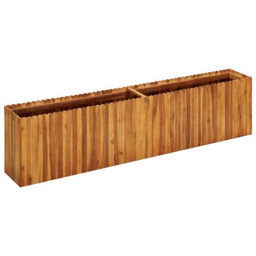Vrtna posuda za sadnju od masivnog bagremovog drva 200x30x50 cm