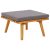 Vrtni tabure s jastukom 60 x 60 x 29 cm masivno bagremovo drvo