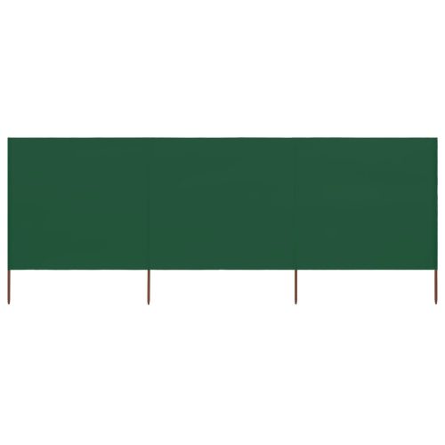 Vjetrobran s 3 panela od tkanine 400 x 160 cm zeleni