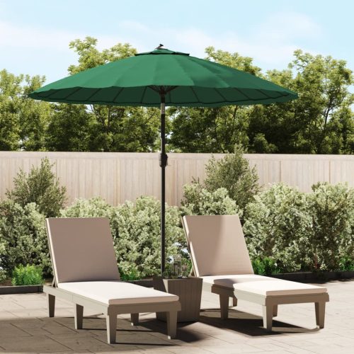 Vanjski suncobran s aluminijskim stupom 270 cm zeleni