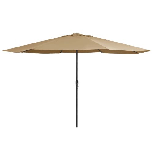 Vrtni suncobran s metalnim stupom 390 cm smeđesivi