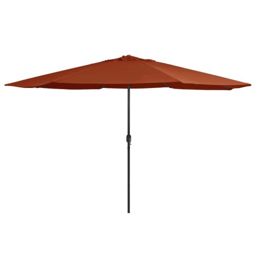 Vrtni suncobran s metalnim stupom 390 cm terakota