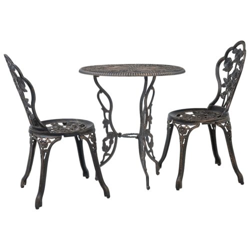 3-dijelni bistro set od lijevanog aluminija