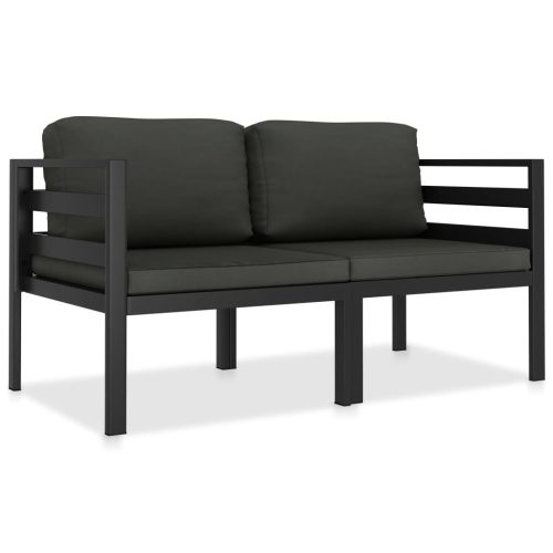 2-dijelni set vrtnih sofa s jastucima aluminijski antracit