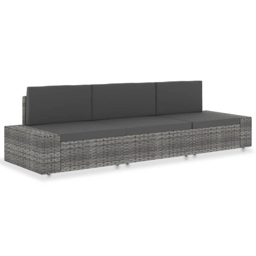 Modularni trosjed od poliratana sivi