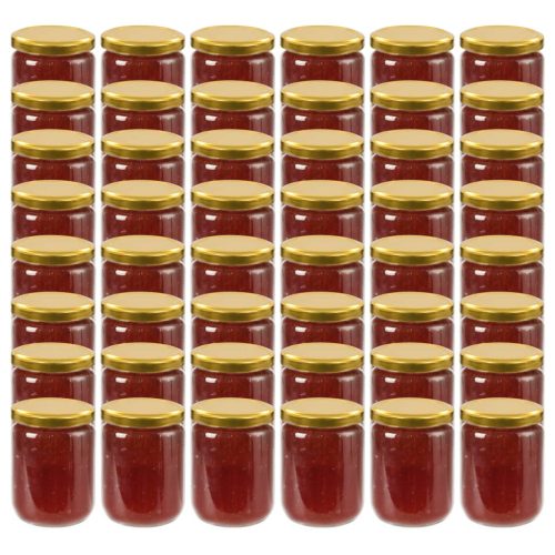 Staklenke za džem sa zlatnim poklopcima 48 kom 230 ml