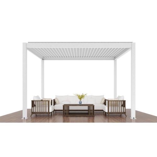 Discontmania motorna bioklimatska ekskluzivna vrtna pergola / paviljon 3x4m u bijeloj boji