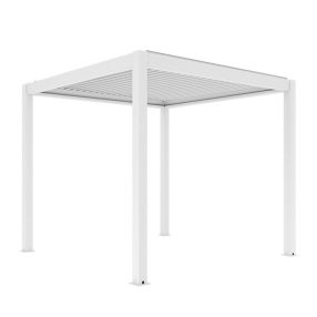   Discontmania motorna bioklimatska ekskluzivna vrtna pergola / paviljon 3x3m u bijeloj boji