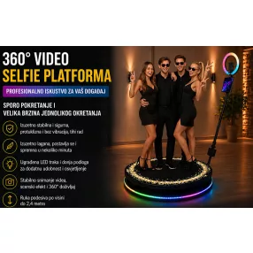 Selfie foto/video stanica 360, za 4 osobe, Photo Booth