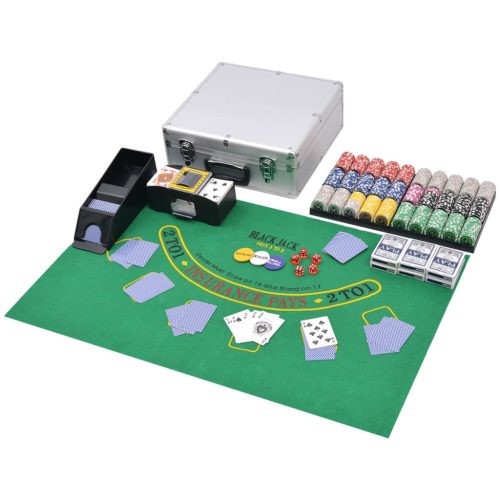 Set za Poker i Blackjack s 600 Laserskih Žetona Aluminijum