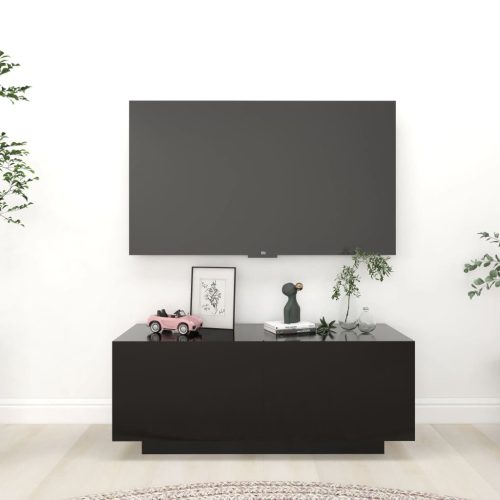 TV ormarić crni 100 x 35 x 40 cm od konstruiranog drva