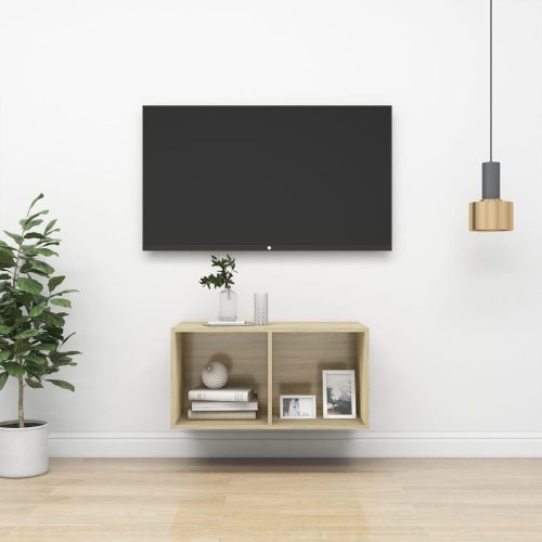 Zidni TV ormarić boja hrasta 37 x 37 x 72 cm konstruirano drvo