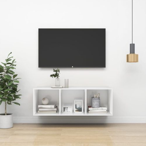 Zidni TV ormarić bijeli 37 x 37 x 107 cm od konstruiranog drva