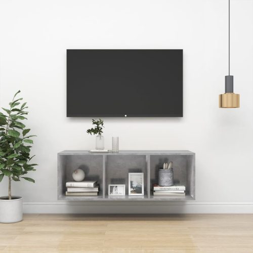 Zidni TV ormarić boja betona 37x37x107 cm od konstruiranog drva