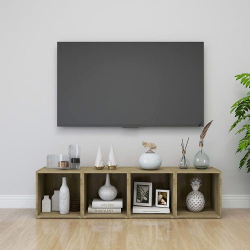 TV ormarići 4 kom boja hrasta 37 x 35 x 37 cm konstruirano drvo