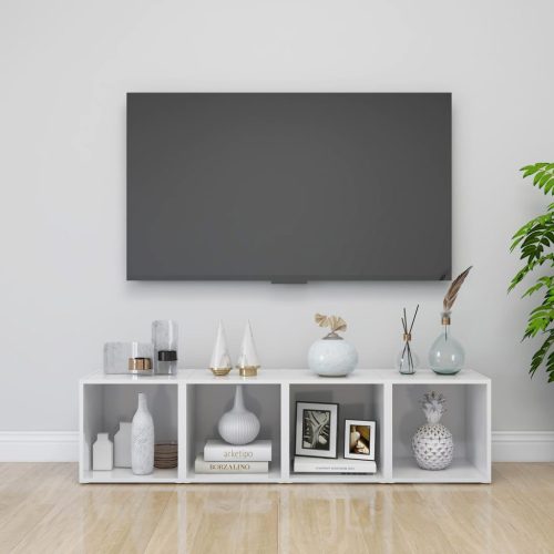 TV ormarići 4 kom sjajni bijeli 37x35x37 cm konstruirano drvo