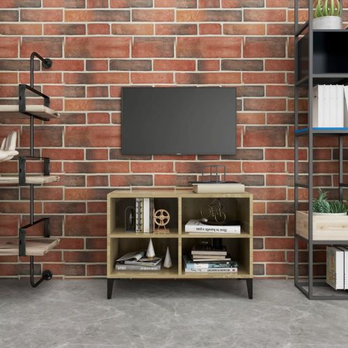 TV ormarić s metalnim nogama boja hrasta sonome 69,5x30x50 cm
