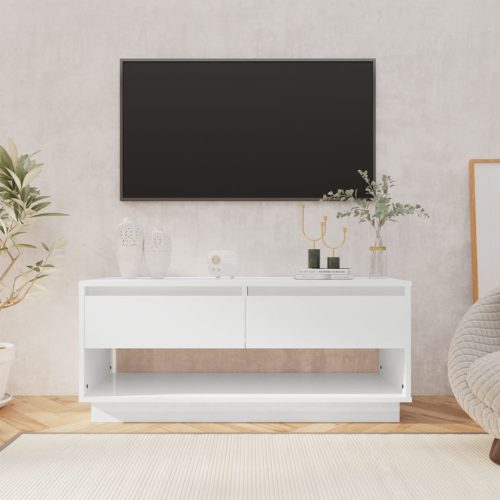 TV ormarić sjajni bijeli 102 x 41 x 44 cm od konstruiranog drva