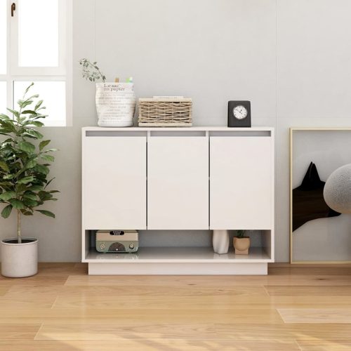 Komoda bijela 97 x 31 x 75 cm od konstruiranog drva