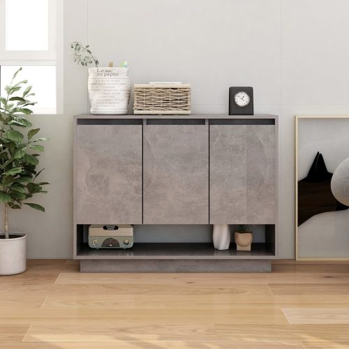 Komoda siva boja betona 97x31x75 cm od konstruiranog drva
