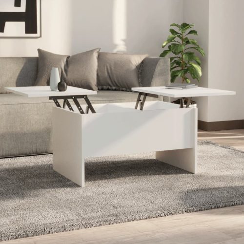 Stolić za kavu bijeli 80x50x42,5 cm od konstruiranog drva