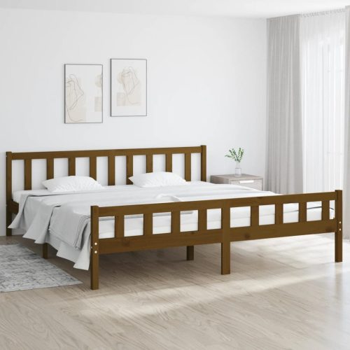 Okvir za krevet boja meda drveni 180 x 200 cm veliki bračni