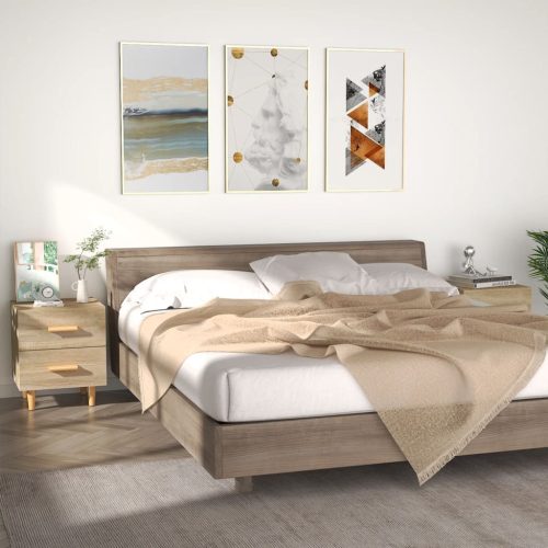 Noćni ormarići 2 kom boja hrasta sonome 40 x 35 x 47,5 cm
