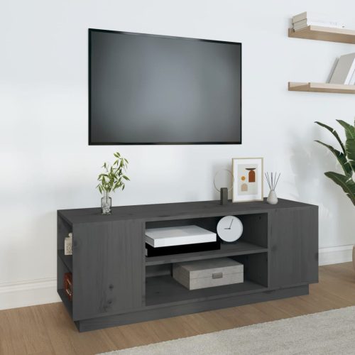 TV ormarić sivi 110 x 35 x 40,5 cm od masivne borovine