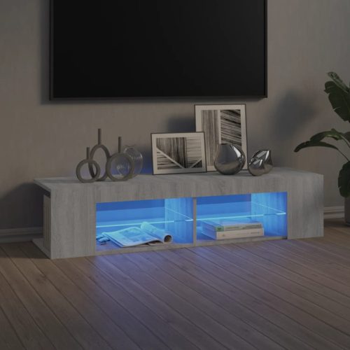 TV ormarić s LED svjetlima boja hrasta sonome 135 x 39 x 30 cm